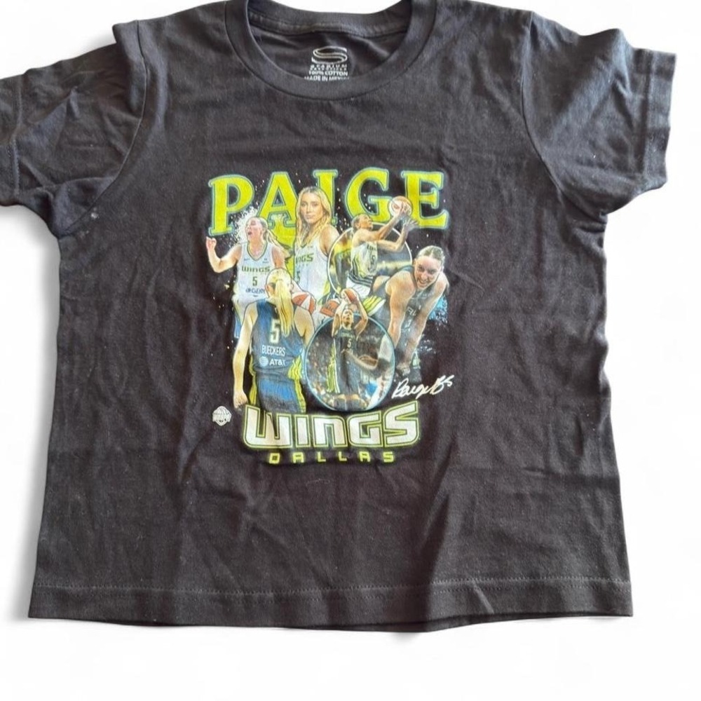 Stadium Essentials Paige Bueckers Dallas Wings WNBA Graphic Tee Black Kids Small